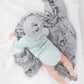 Swaddle Blanket and Hat Set - Gray