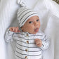 Black Stripes Baby Outfit Set with Hat/Headband Option (Newborn - 12 months)