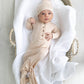 Sand Knotted Baby Gown Set With Hat/Headband Option (Newborn-3 months)