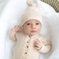 Sand Knotted Baby Gown Set With Hat/Headband Option (Newborn-3 months)