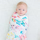 Flora Bamboo Cotton Swaddle Blanket
