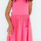 Neon Pink Tank Pocket Twirl Dress