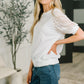Never Too Lace Raglan Crochet Sleeve Top