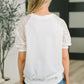 Never Too Lace Raglan Crochet Sleeve Top