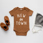New In Town Organic Baby Bodysuit- 3 Colors