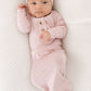 Dusty Rose 3-Piece Newborn Gown Set
