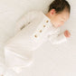 Newborn Gown With Hat/Headband Option- White