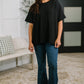 Not That complicated Textured Boxy Tee in Black