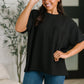 Not That complicated Textured Boxy Tee in Black