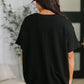 Not That complicated Textured Boxy Tee in Black