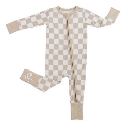 Oat Check Convertible Zip Pajama
