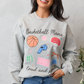 Basketball Mama Icons Light Grey Graphic Sweatshirt