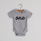 One First Birthday Baby Bodysuit- 4 Colors