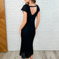 On the Town Lace Scoop Neck Dress in Black