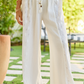 Ashley Ivory Textured Panel Swim Cover-Up Pants