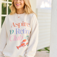Aspire To Retire Cream Graphic Sweatshirt