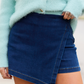 My Favorite Dark Wash Denim Skort