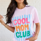 Cool Mom Club Multi Light Pink Graphic Tee