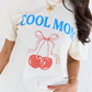 Cool Mom Cherry Ivory Graphic Tee