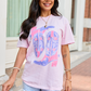 Floral Boots Light Pink Graphic Tee