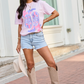 Floral Boots Light Pink Graphic Tee