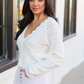 Pheobe Ivory Pointelle Cardigan Top