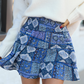 Through The Garden Blue Bandana Skort
