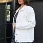 Masie White Boyfriend Denim Jacket