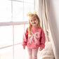 Applique Floral Bow Crewneck Sweatshirt