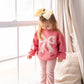 Applique Floral Bow Crewneck Sweatshirt