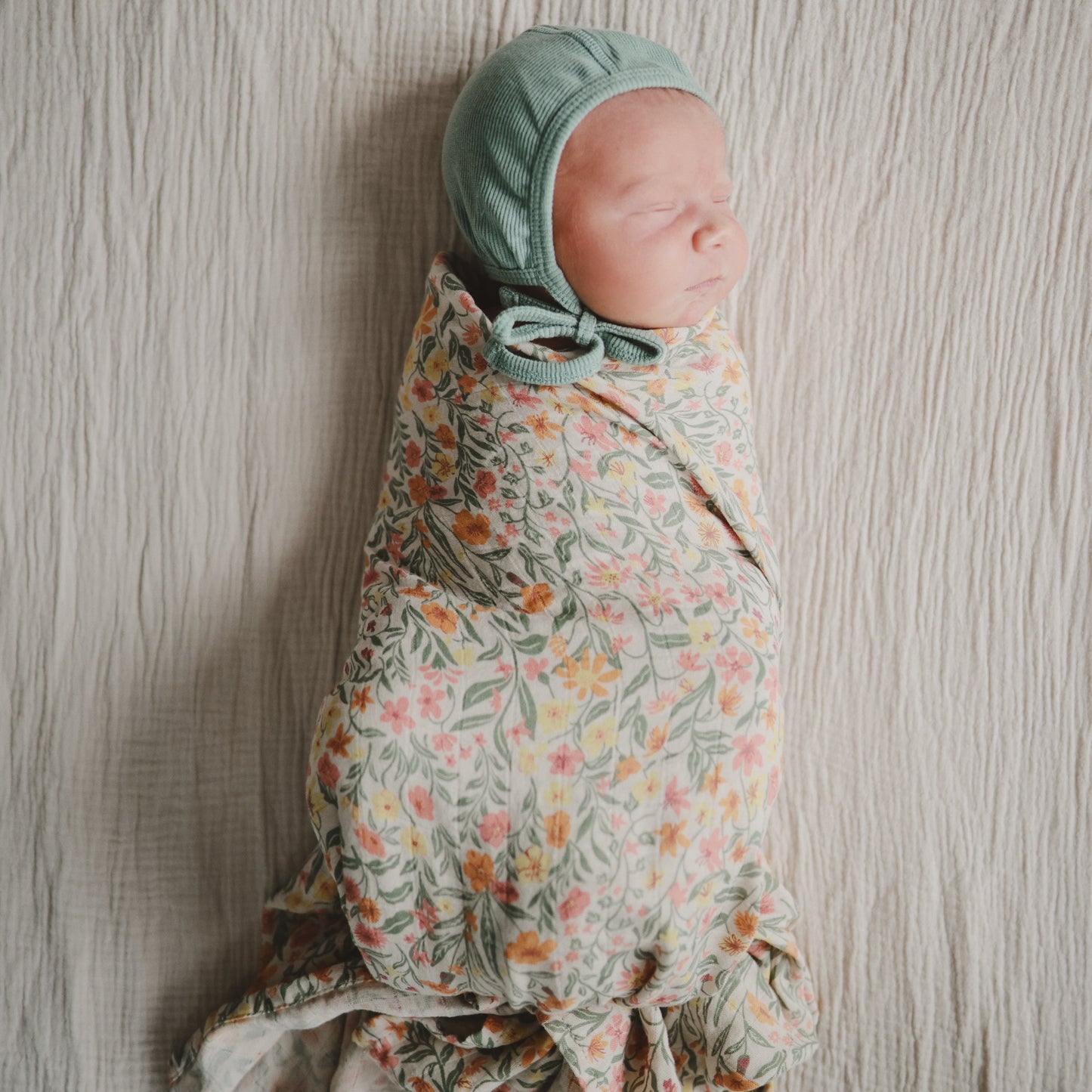 Organic Cotton Muslin Swaddle Blanket- Multiple Color Options