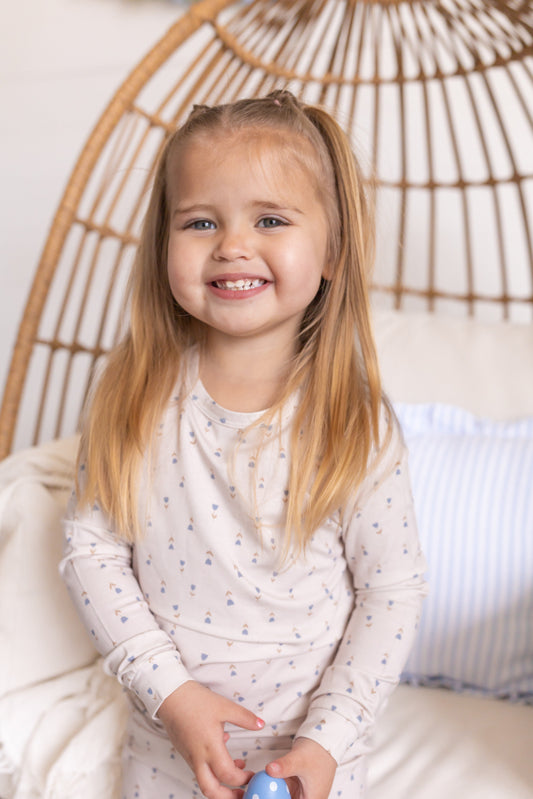 Tiny Tulips 2-Piece Bamboo Pajamas