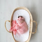 Swaddle Blanket, Hat and Headband Set - Pink