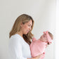 Swaddle Blanket, Hat and Headband Set - Pink