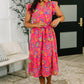 Polished and Pretty Waist Tie Tea Dress