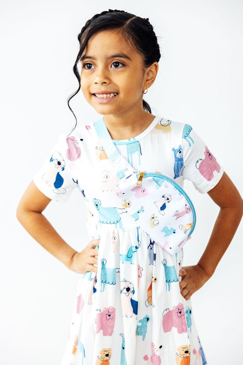 Puppy Pals Short Sleeve Pocket Twirl Dress