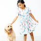 Puppy Pals Short Sleeve Pocket Twirl Dress