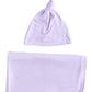 Swaddle Blanket, Hat and Headband Set - Purple