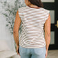 Quite Intimately Striped Muscle Tee in Brown