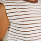 Quite Intimately Striped Muscle Tee in Brown