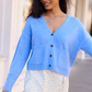 Kathryn Blue Long Sleeve Cardigan