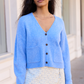Kathryn Blue Long Sleeve Cardigan