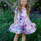 TS Print Lavender Girls Milk Silk Dress