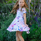 TS Print Lavender Girls Milk Silk Dress
