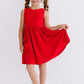 Red Tank Pocket Twirl Dress