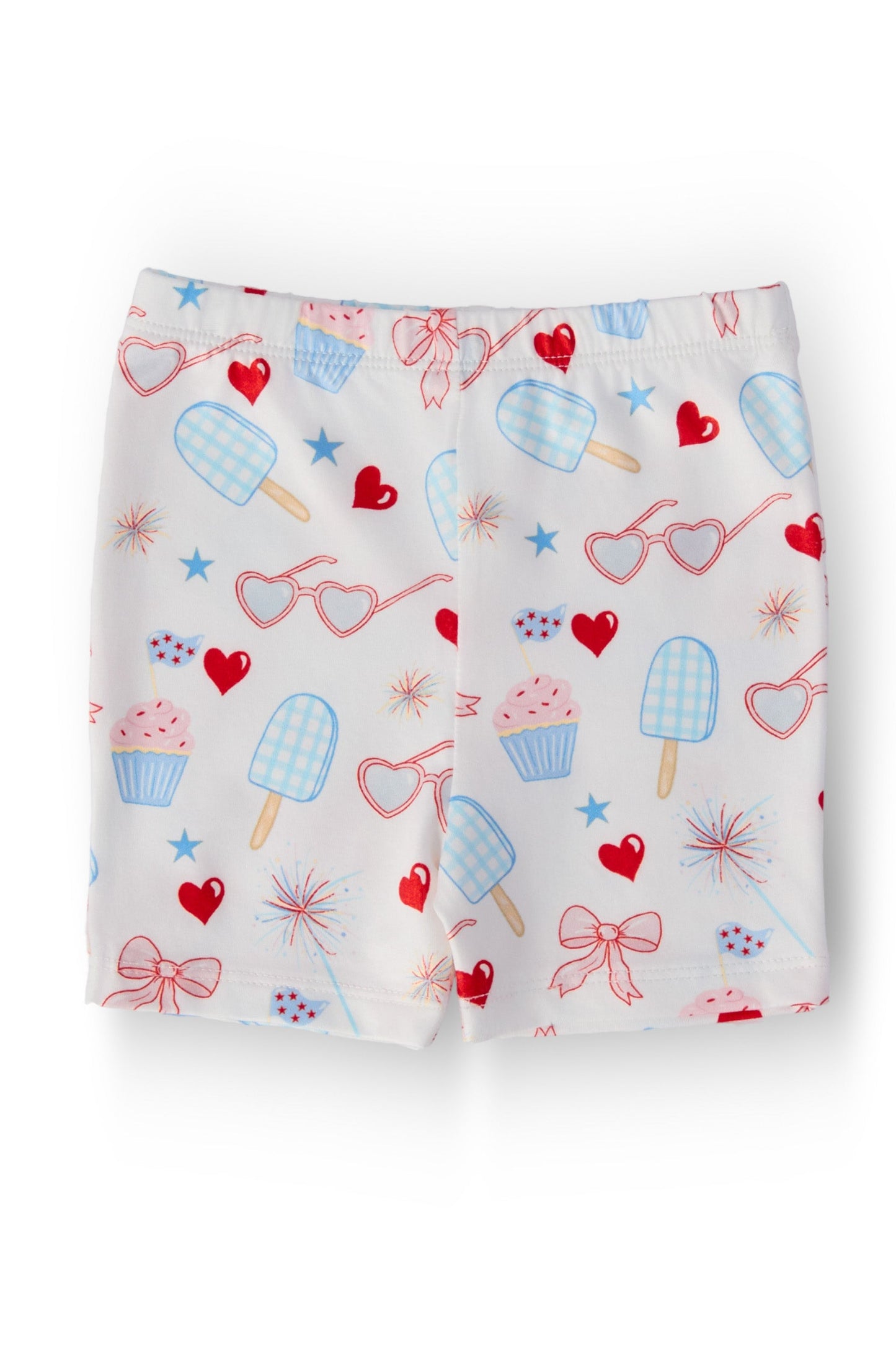 Red, White & Sweet Twirl Shorts