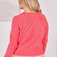 Sterling Fuchsia Slub Crewneck Sweater