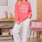 Cool Teacher Club Light Red Graphic Sweatshirt
