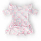 Ribbons & Roses 3/4 Sleeve Flutter Twirl Bodysuit
