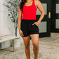 Rile Me Up High Waisted Shorts in Black